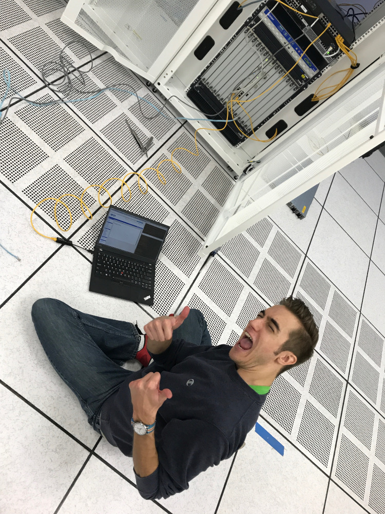 Davis working in a data center